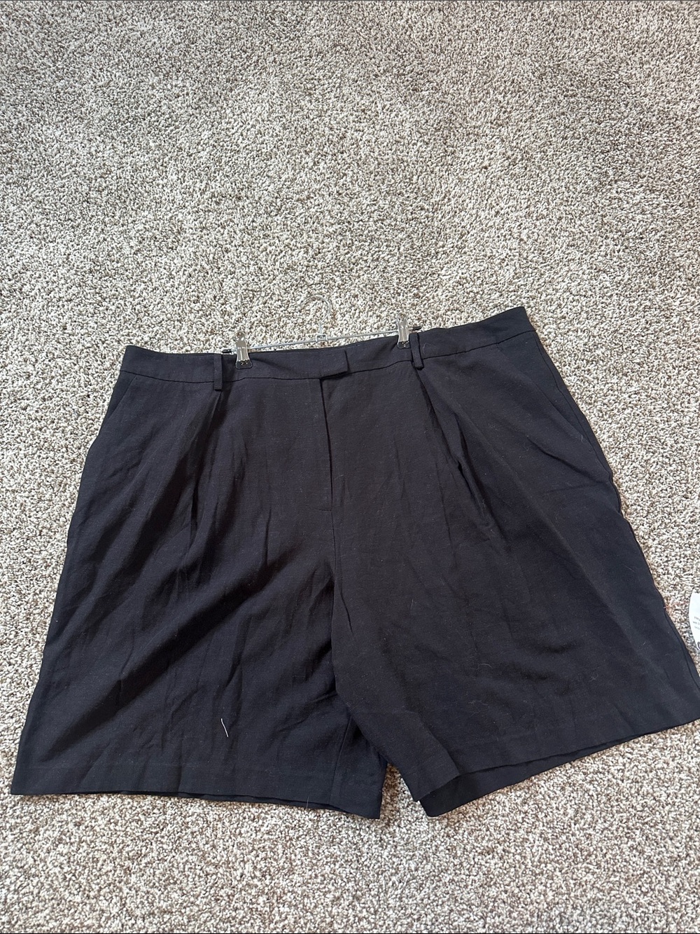 Classic Black womens Pleated Shorts